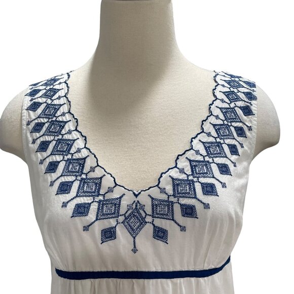 Large Boho Chic Tunic Top Festival Casual Summer Beach Embroidered Lightweight - Picture 10 of 11